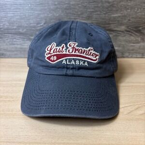 Alaska Hat Cap Strap Back Blue Last Frontier Adjustable
